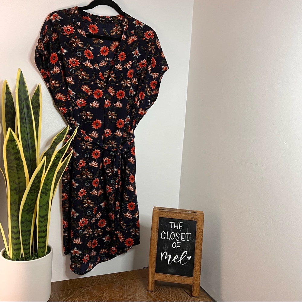 Navy Blue Floral Dress